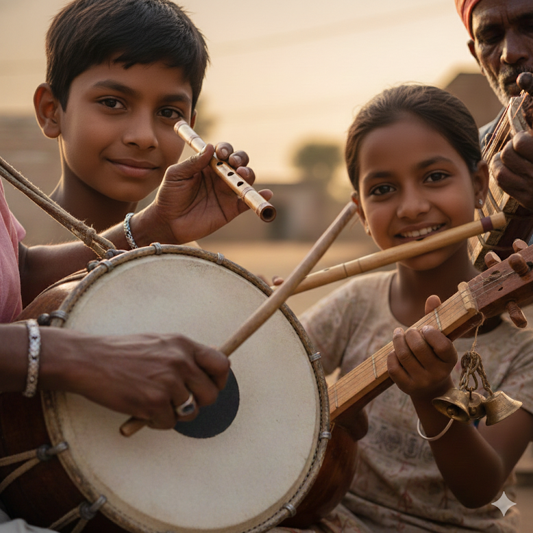 Children discovering music